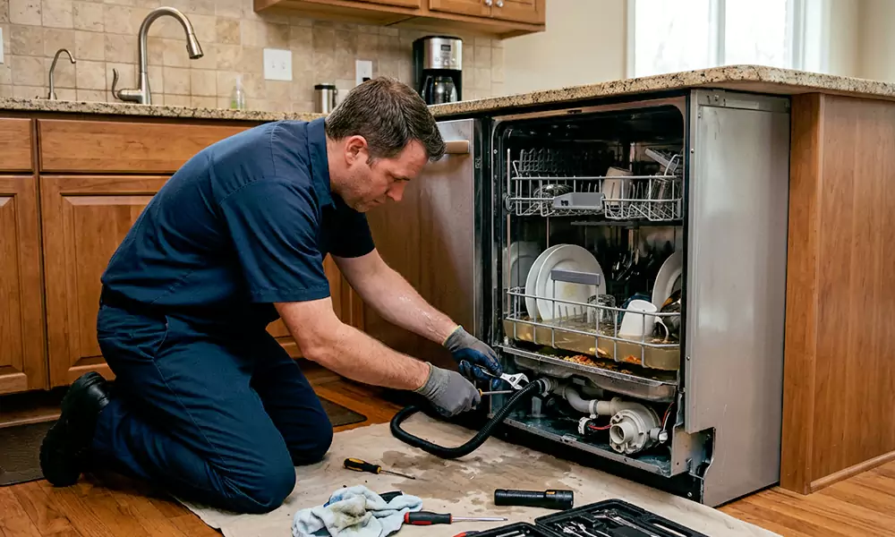 Dishwasher Not Draining Repair in Meriden, CT