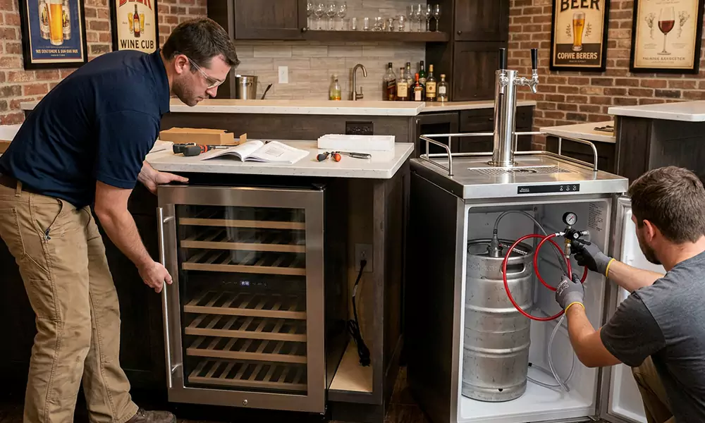 Wine Cooler and Kegerator Installation in Meriden, CT